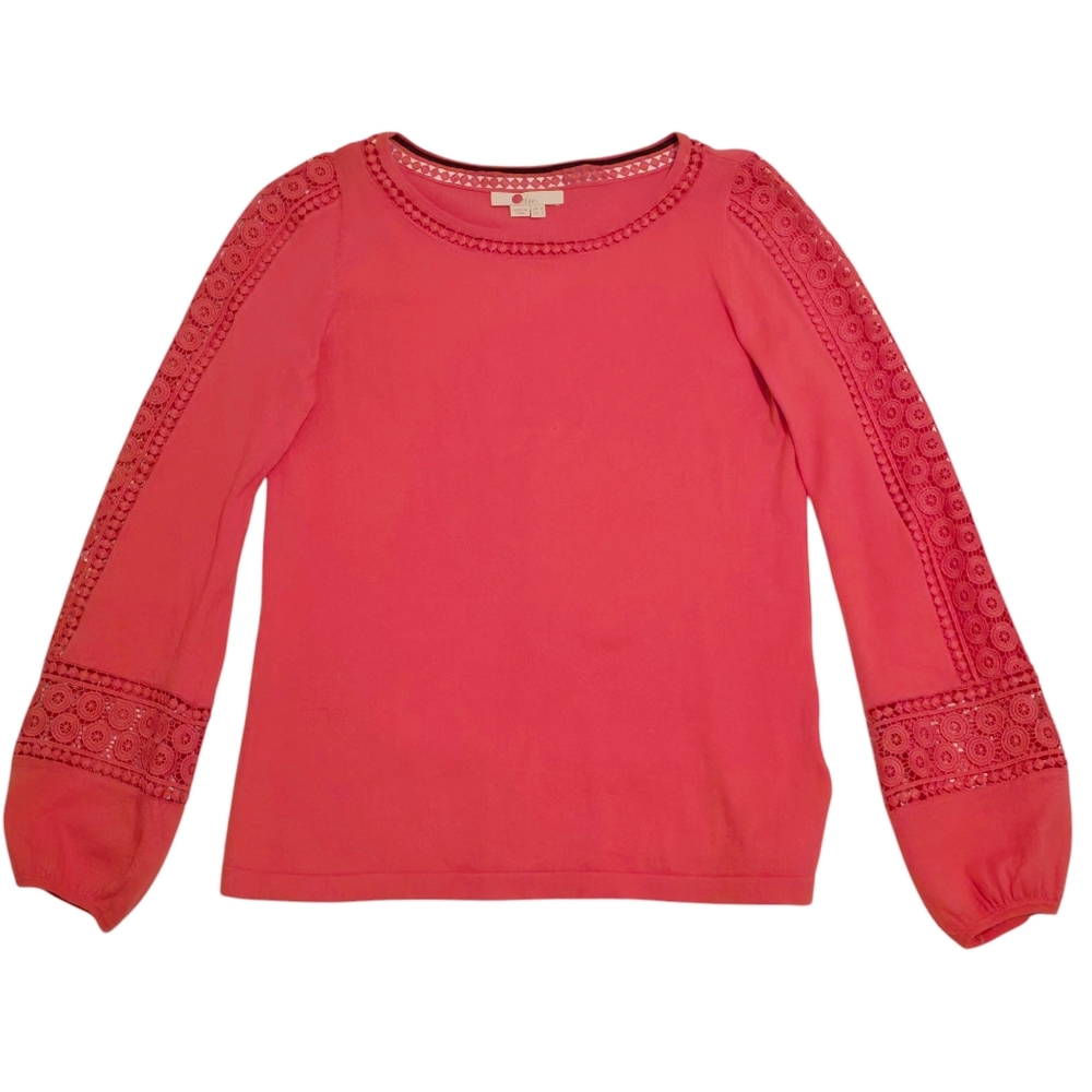 Boden Crochet Eyelet Detail Top 100% Cotton - Size 6 EUC